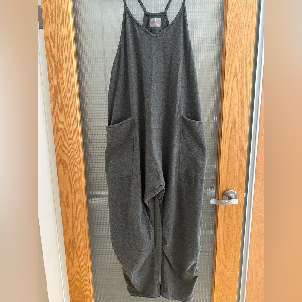 Free People Hot Hot Onesie - Dark Heather Gray
